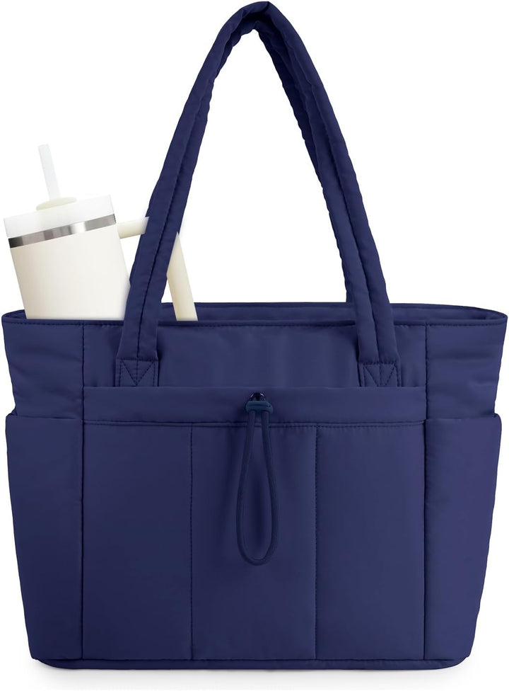 Werktas dames: comfortabele puffer schoudertas met speciale vakken.