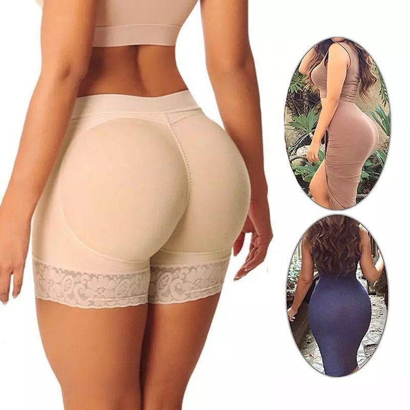 Dames push-up slipje met vulling voor volle billen; corrigerende lingerie voor een natuurlijk silhouet.
