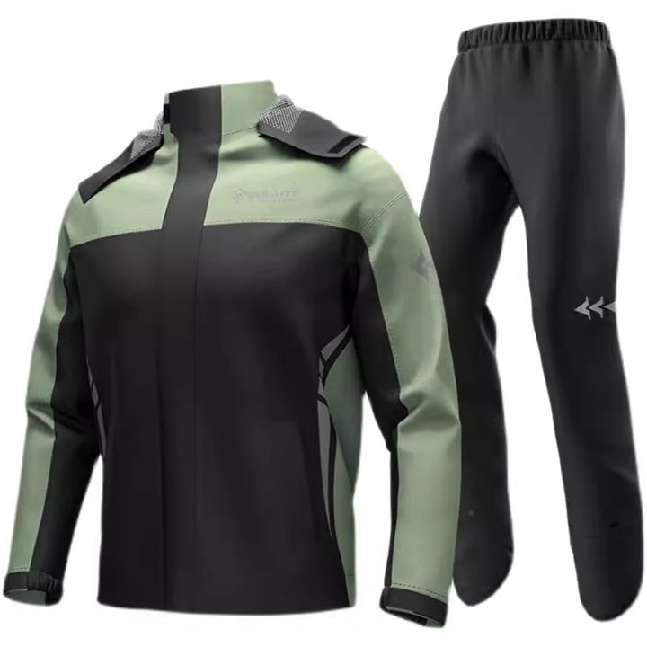 Waterdichte dames regenjas en broek. Lichtgewicht outdoor pak voor wandelen, fietsen & kamperen.