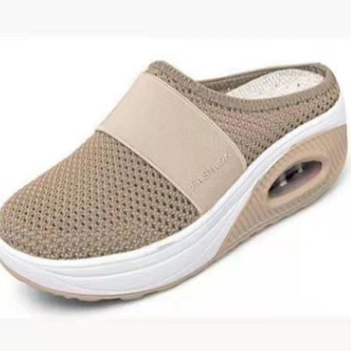 Zomerse instappers voor dames, comfortabele retro sandalen met platte zool voor dagelijks gebruik en stijl.