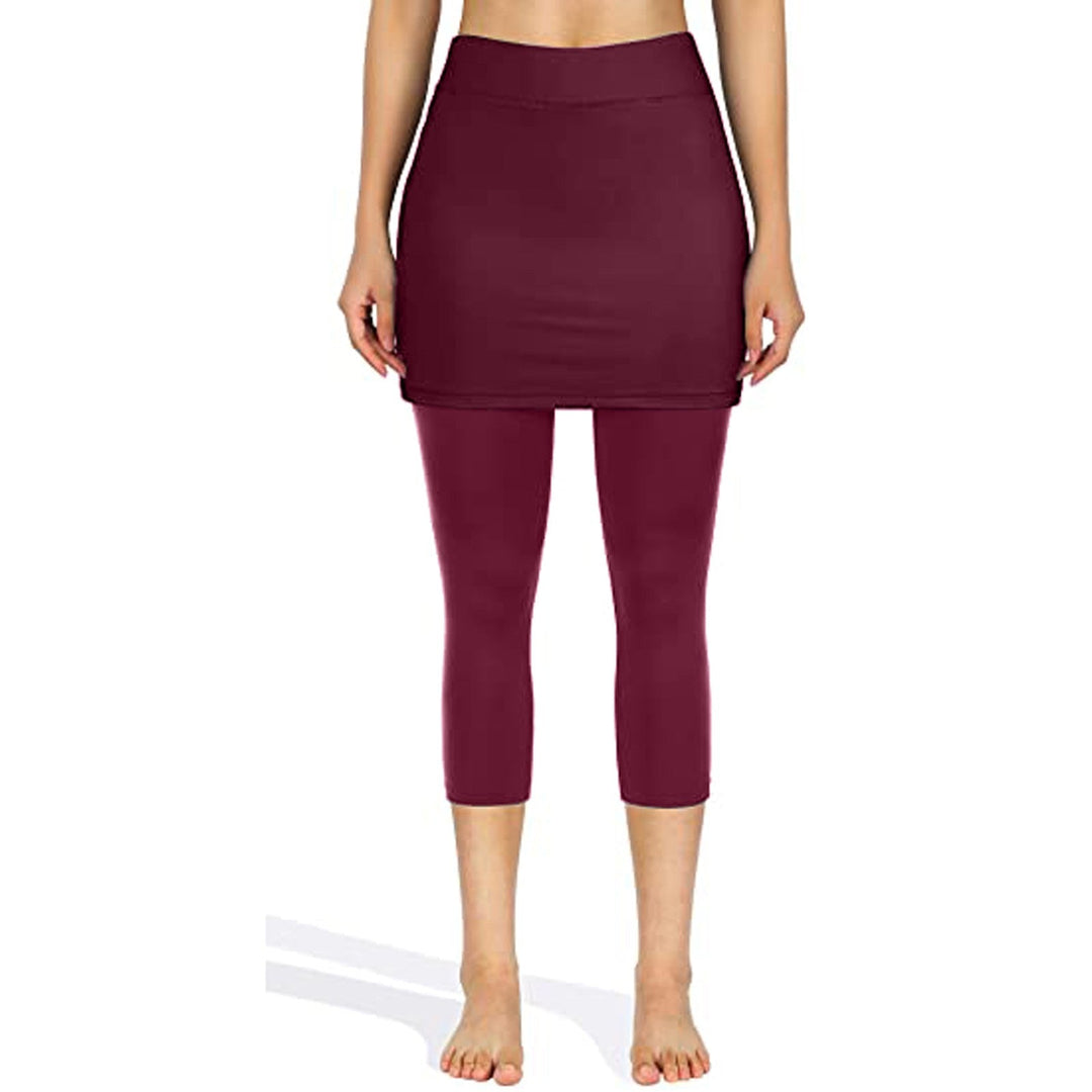 Legging met rok voor dames, voorzien van handige zijzakken. Combineert comfort met moderne stijl.