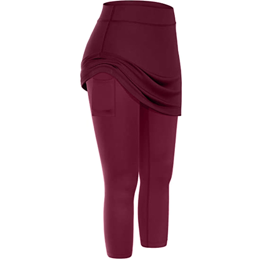 Yoga roklegging Mireille met zijzakken, flexibel en comfortabel voor alle houdingen. Stijlvol en functioneel.