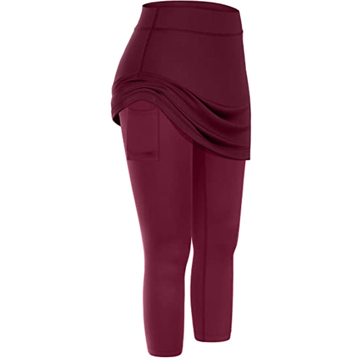 Yoga roklegging Mireille met zijzakken, flexibel en comfortabel voor alle houdingen. Stijlvol en functioneel.