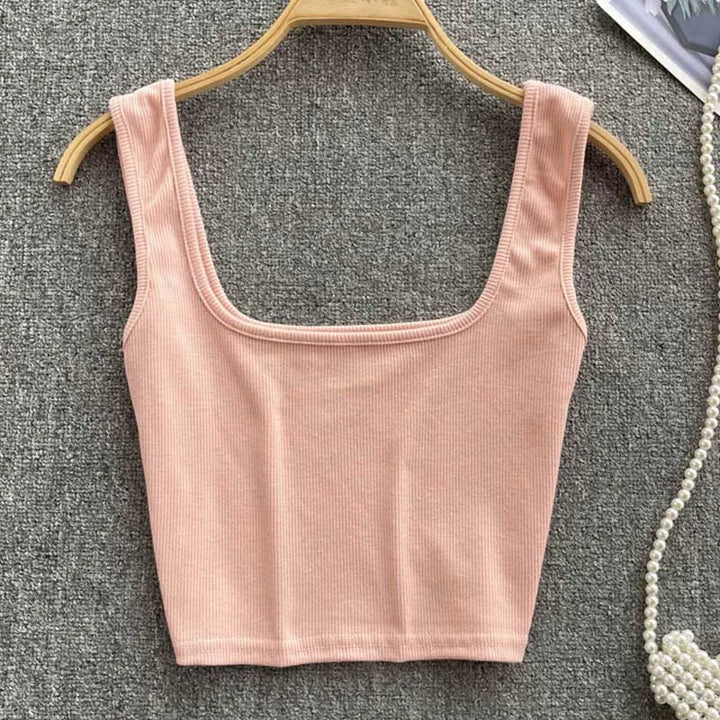 Dames top, cropped en rugloos, effen kleur. Perfecte kleding voor festivals en casual zomerlooks.