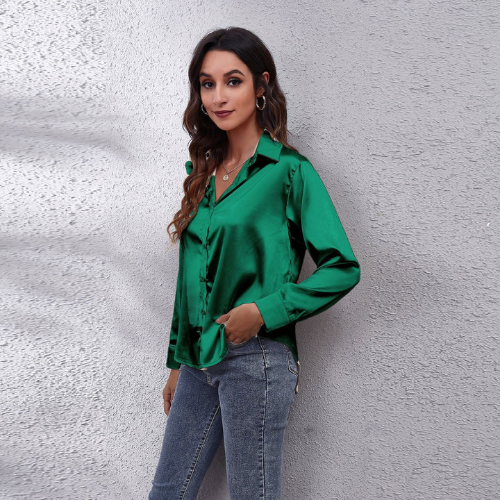 Comfortabele Shila damesblouse, een zomerse top met lange mouwen en regular fit voor elke vrouw.