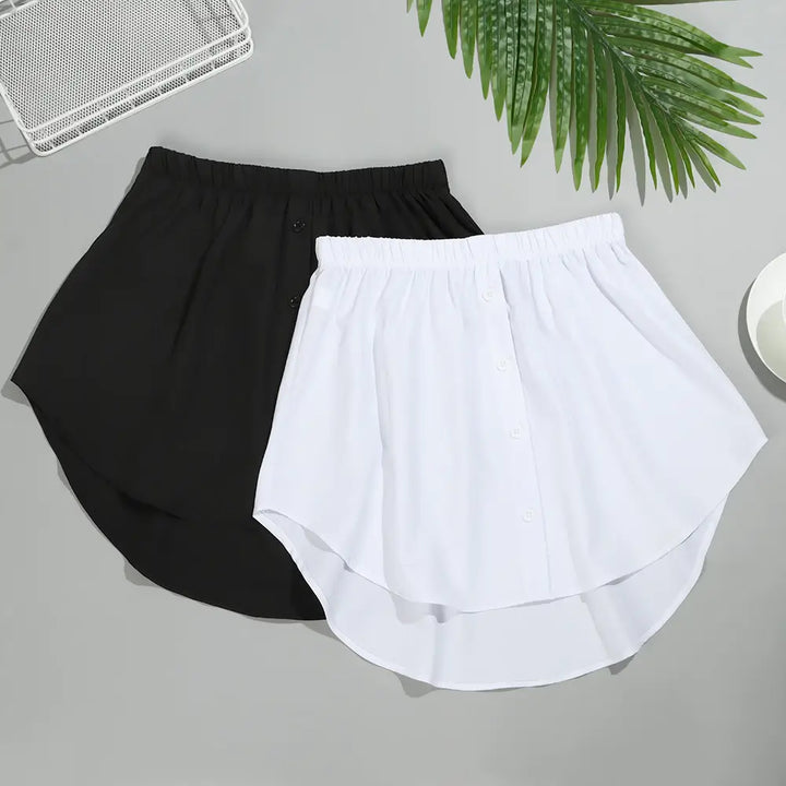 Moderne dames accessoire: Noelle shirtverlenger met elastische tailleband voor elke outfit.