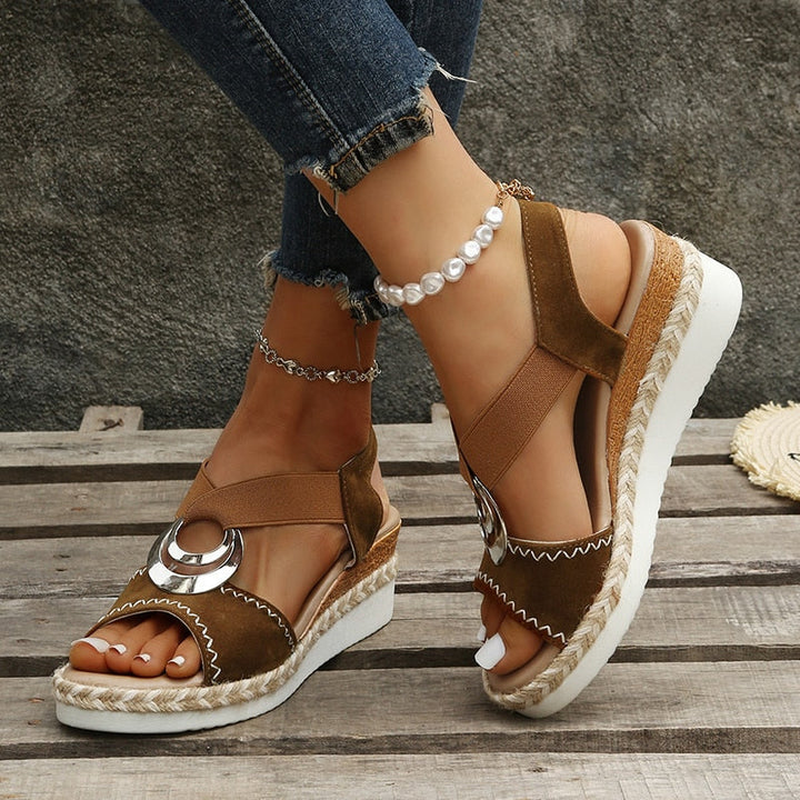 Slangenprint dames sleehak sandalen, modern design en comfortabele zool, ideaal voor de zomer.