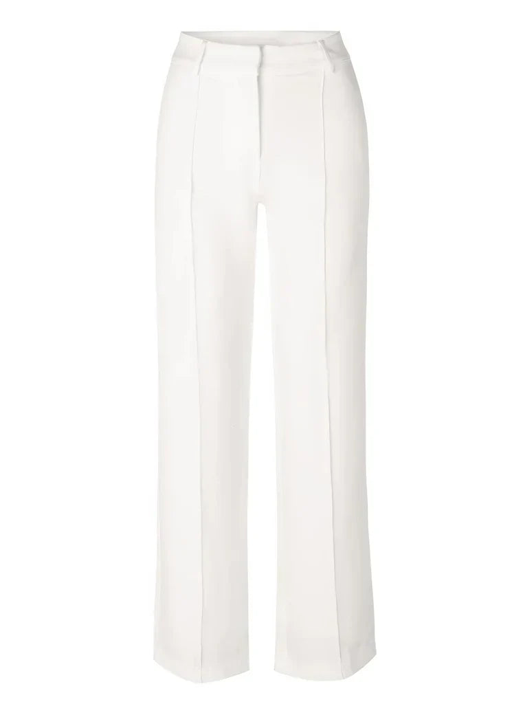 Maak een statement met deze Hoymans slim fit dames pantalon, wijde pijpen, modieus en uniek.