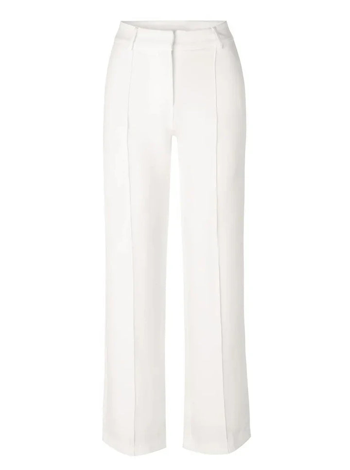 Maak een statement met deze Hoymans slim fit dames pantalon, wijde pijpen, modieus en uniek.