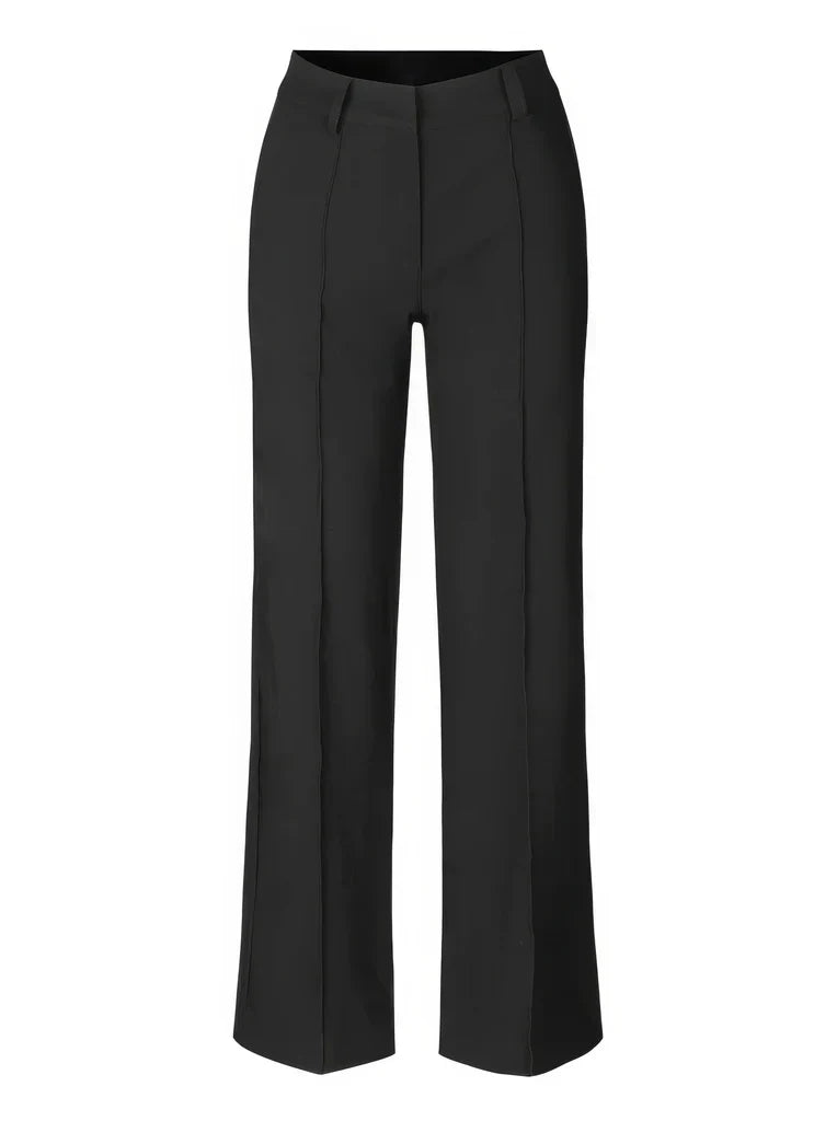 Hoymans slim fit dames pantalon met wijde pijpen, combineerbaar voor een complete en stijlvolle dameskleding outfit.