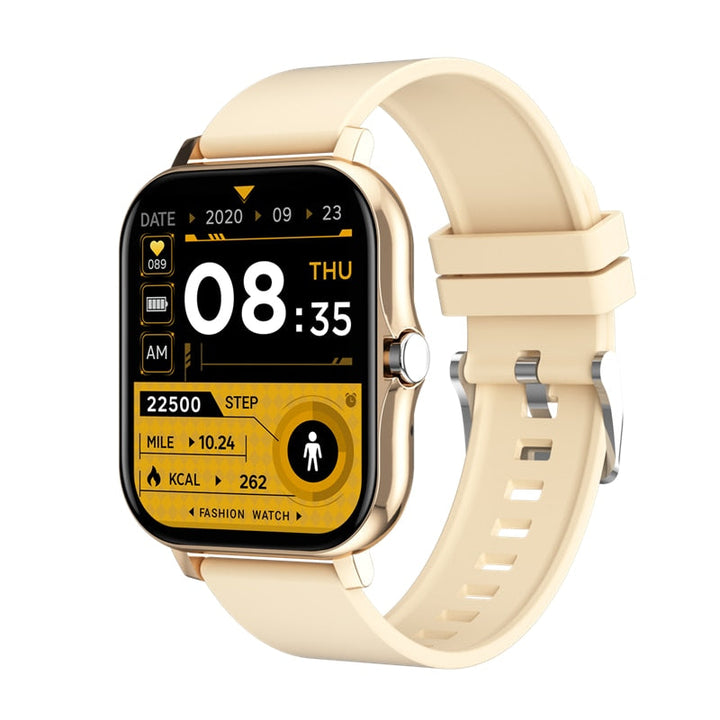 Elegante RoboWatch dames smartwatch toont tijd met modern wijzerplaat design, een stijlvol horloge.