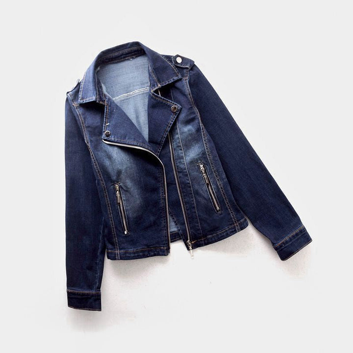 Dames spijkerjas met klassieke knopen en kraag. Tijdloze basic denim jas voor een stijlvolle, casual look.