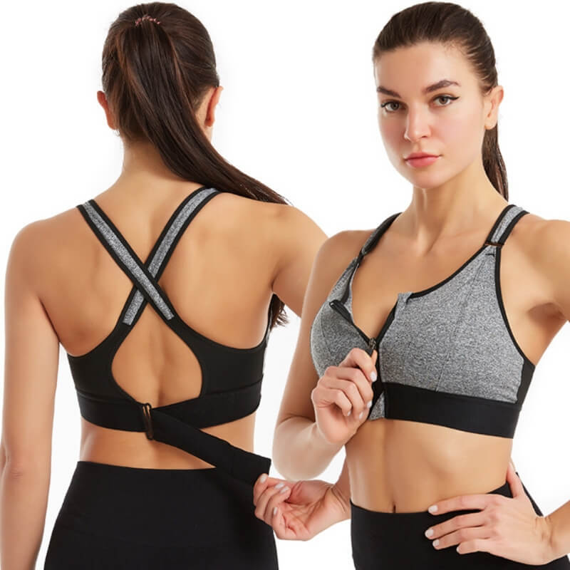 Hoge ondersteuning dames sportbeha Mira, comfortabel en ademend voor alle sporten zoals yoga en hardlopen.