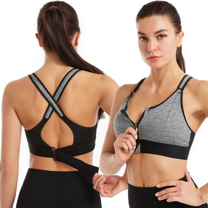 Hoge ondersteuning dames sportbeha Mira, comfortabel en ademend voor alle sporten zoals yoga en hardlopen.