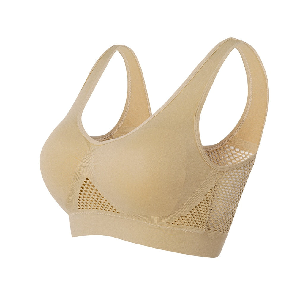 Comfortabele yoga bh Sofia voor dames, naadloos ontwerp met maximale ondersteuning.