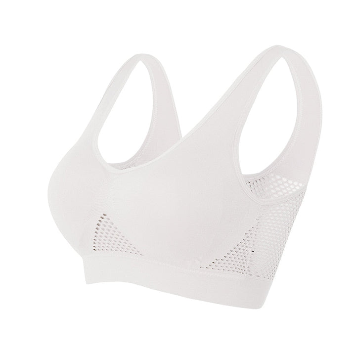 Ondersteunende dames sport bh Sofia, ademend ontwerp voor fitness en yoga sessies.