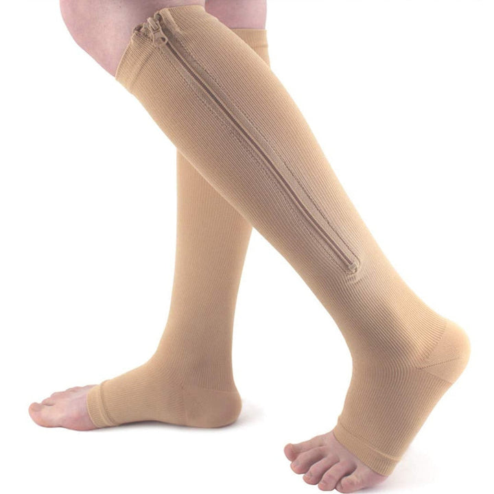 CatootjesSocks dames steunkousen met rits. Verlichting bij spataderen, zwelling en vermoeide benen.