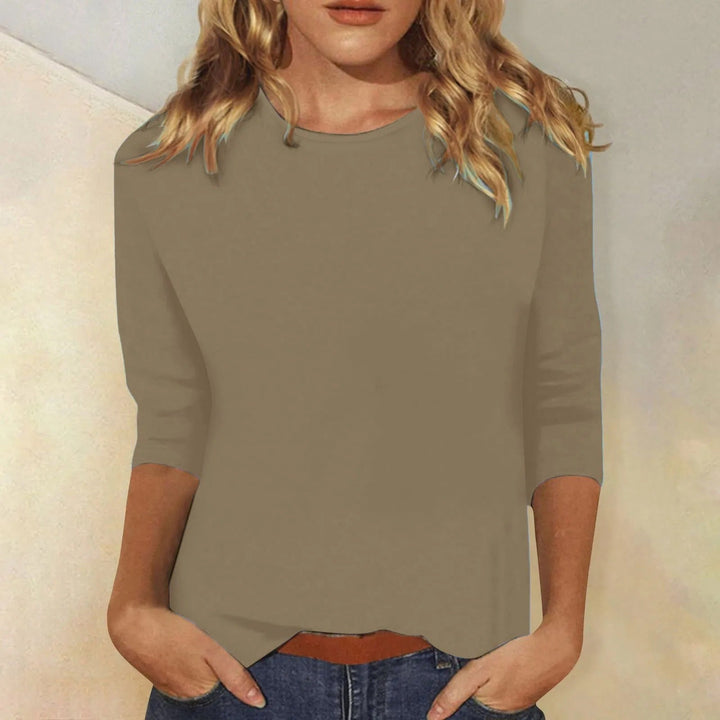 Modieus dames basisshirt met lange mouwen, elegant en trendy voor elke gelegenheid.