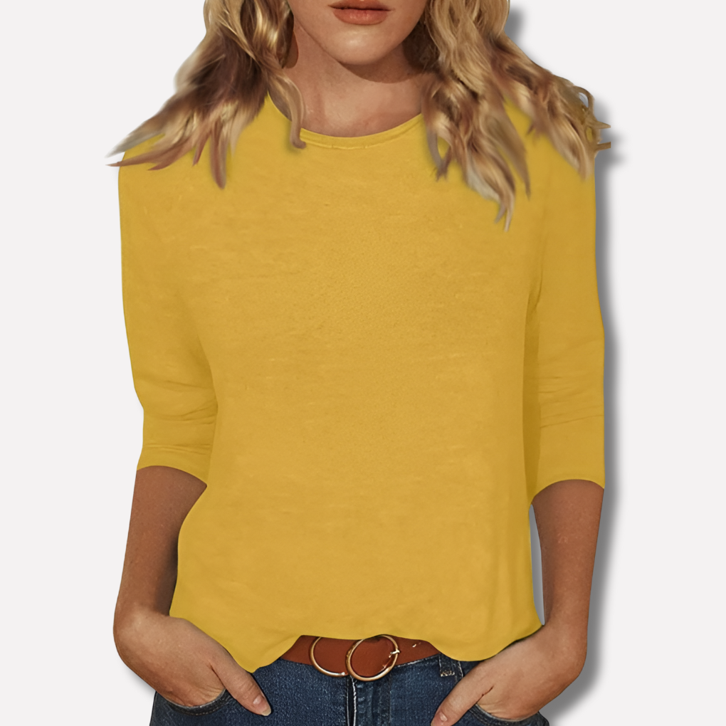 Zacht en comfortabel dames shirt met lange mouwen, perfect voor een modieuze en relaxte uitstraling.