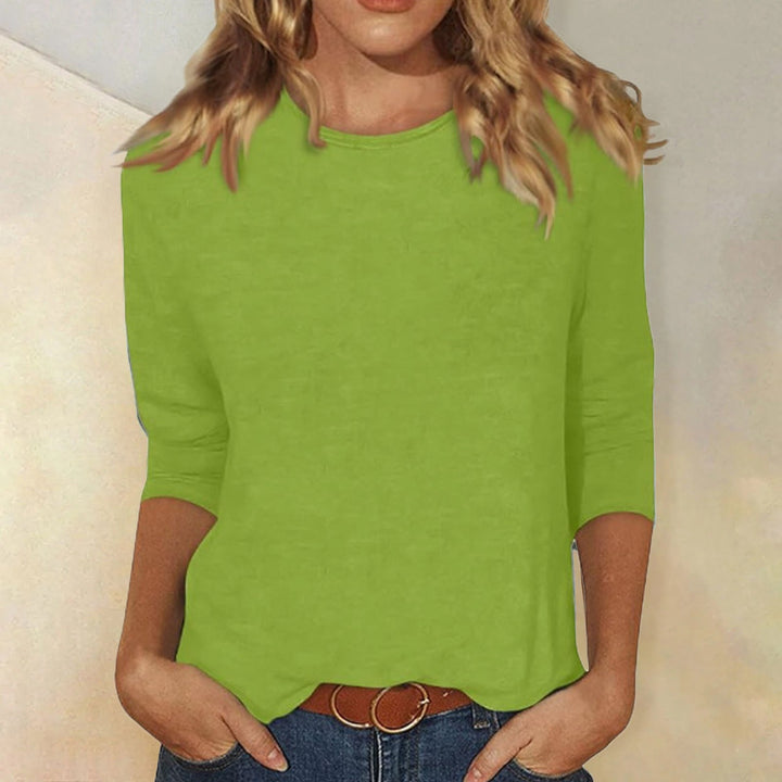 Dit trendy dames shirt met lange mouwen en ronde hals is een essentieel item voor je dagelijkse look.