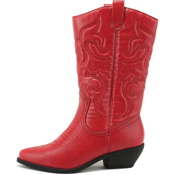 Elegante dames cowboylaarzen Gracia, kniehoog met opvallende puntige neus. Ideaal voor een westerse look.