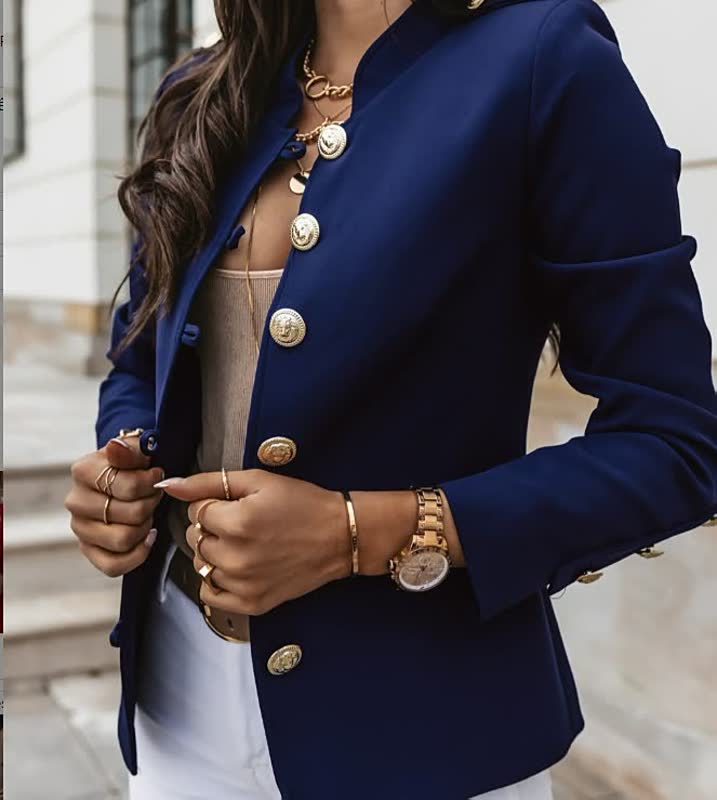 Elegante dames blazer, perfect voor zowel zakelijke kantoorkleding als trendy casual street style.