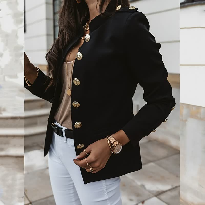 Vrouwen Street Style Blazer in een trendy kleur, voor een modieuze en veelzijdige look.