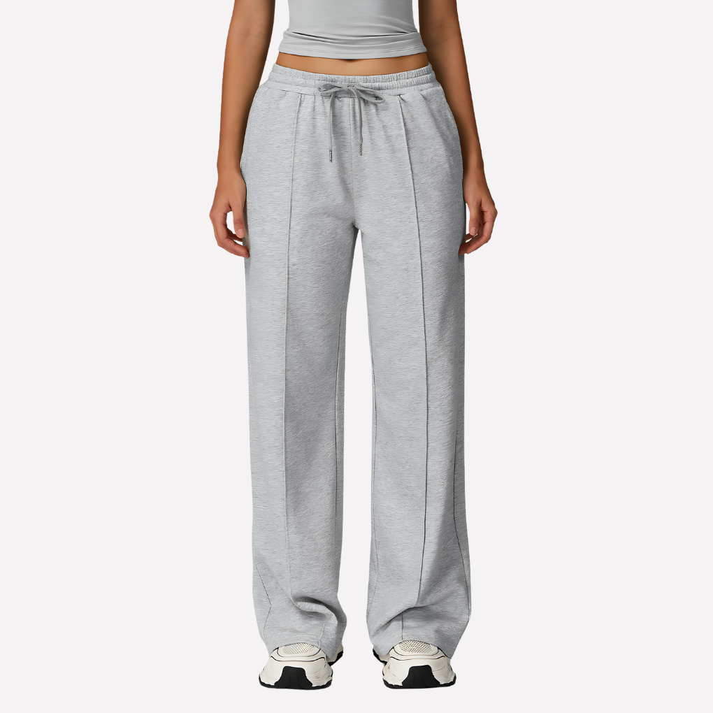 Casual dames sweatpants met wijde pijpen, veelzijdig voor vrije tijd, streetwear of dagelijks comfort.