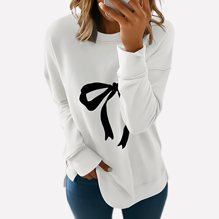 Comfortabel dames crewneck sweatshirt, perfect voor lente/herfst, zacht en warm.