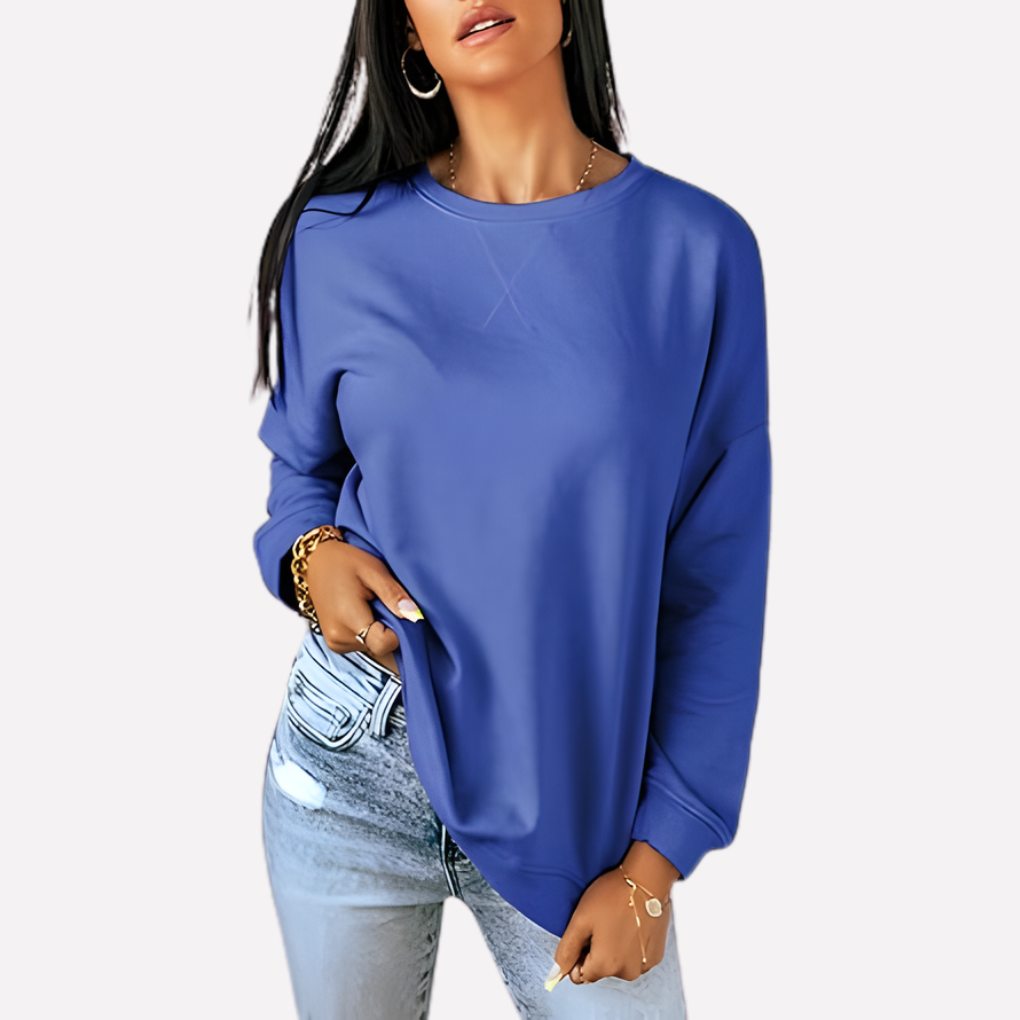 Modieus dames crewneck sweatshirt, comfortabel voor dagelijks gebruik en stijlvol.