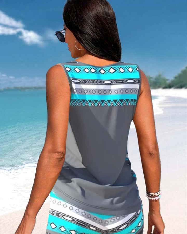 Dames tankini met optimale pasvorm, comfortabele en stijlvolle zwemkleding voor de zomer.