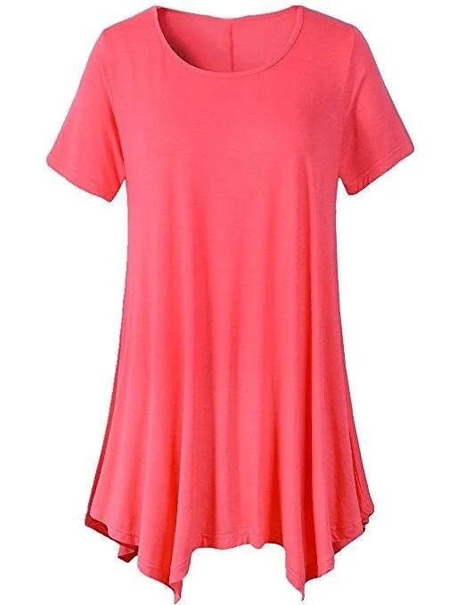 Comfortabel dames loose fit t-shirt met korte mouwen, perfect als basic voor elke dag.