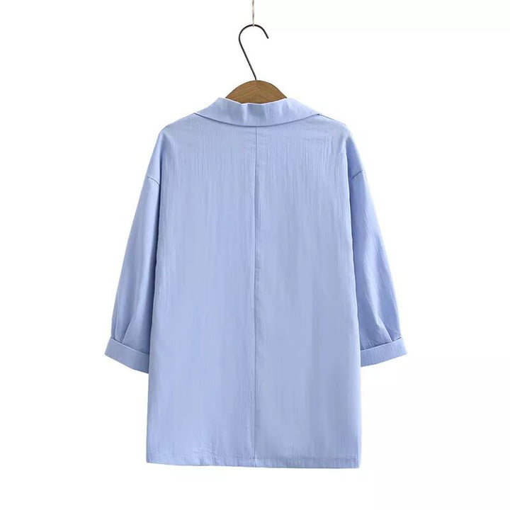Elegante dames TaylorSet kleding set met een casual hemd en comfortabele broek, zomerklaar.