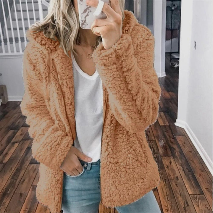 Oversized teddy capuchonvest, warm en zacht damesvest, ideaal voor comfortkleding.