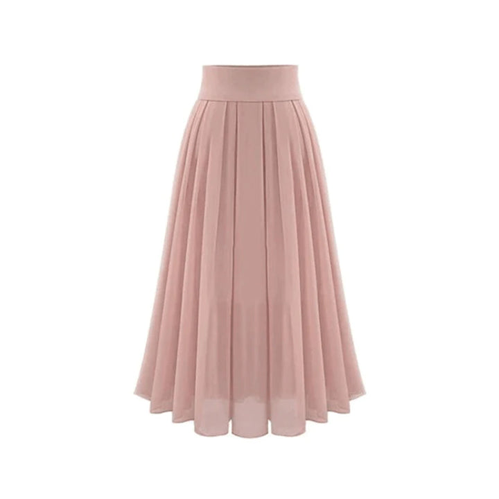 Trendy dames geplooide maxirok met vloeiende stof, hoge taille, perfect voor een chique zomerlook.