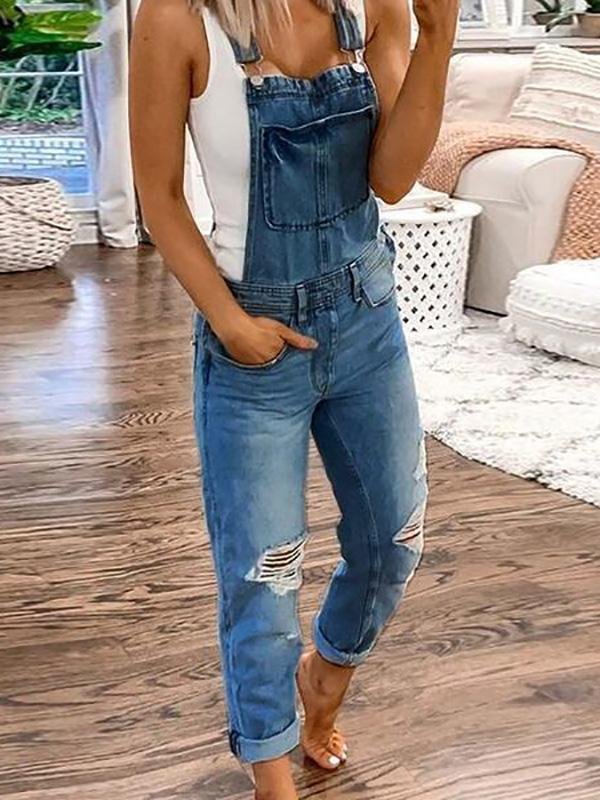 Dames trendy jumpsuit met geripte details, ideaal voor lente/zomer casual streetwear.