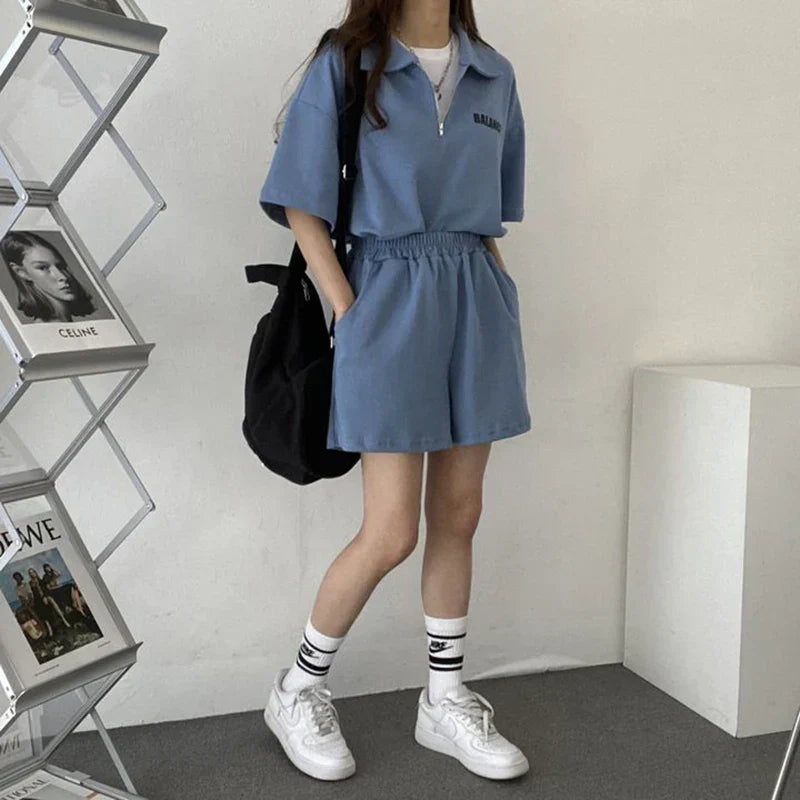 Modieuze & casual dames tweedelige zomeroutfit Yuna, perfect voor warme zomerdagen.
