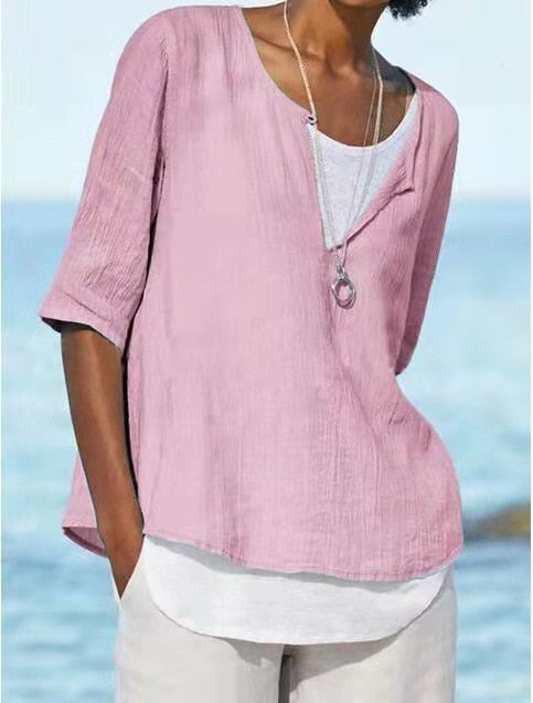Zwart dames V-hals T-shirt VeeTee™, perfect voor dagelijkse mode en comfort.