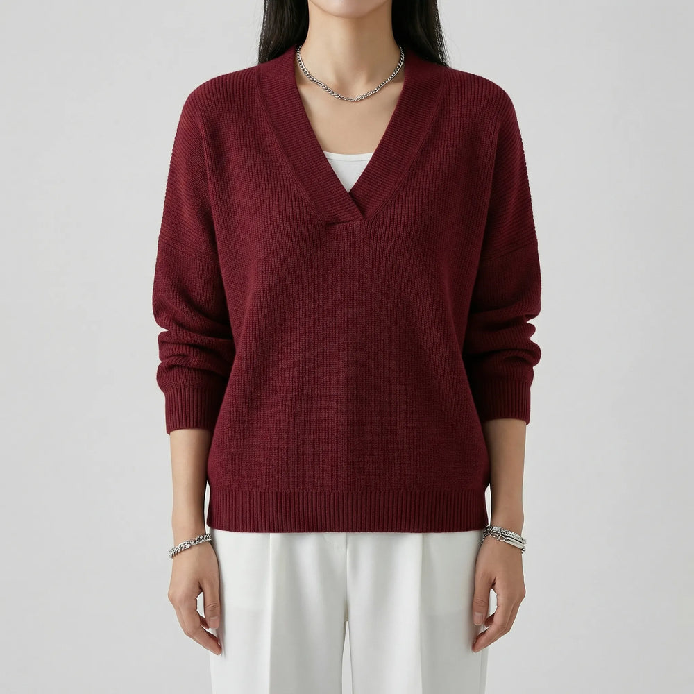 Elegante dames V-hals top met veelzijdige moderne snit, ideaal voor casual of geklede outfits.