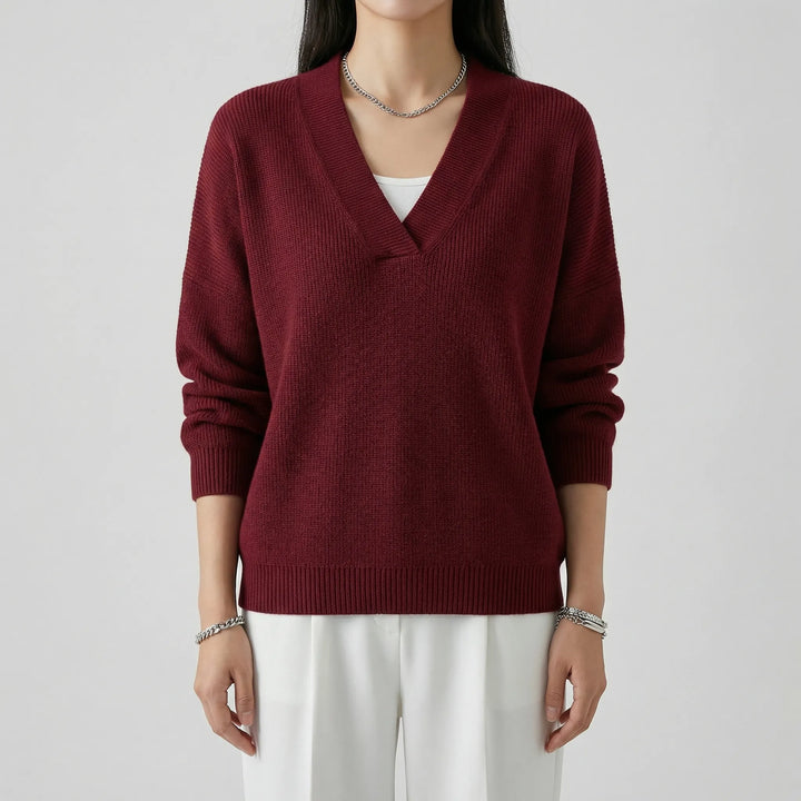 Elegante dames V-hals top met veelzijdige moderne snit, ideaal voor casual of geklede outfits.
