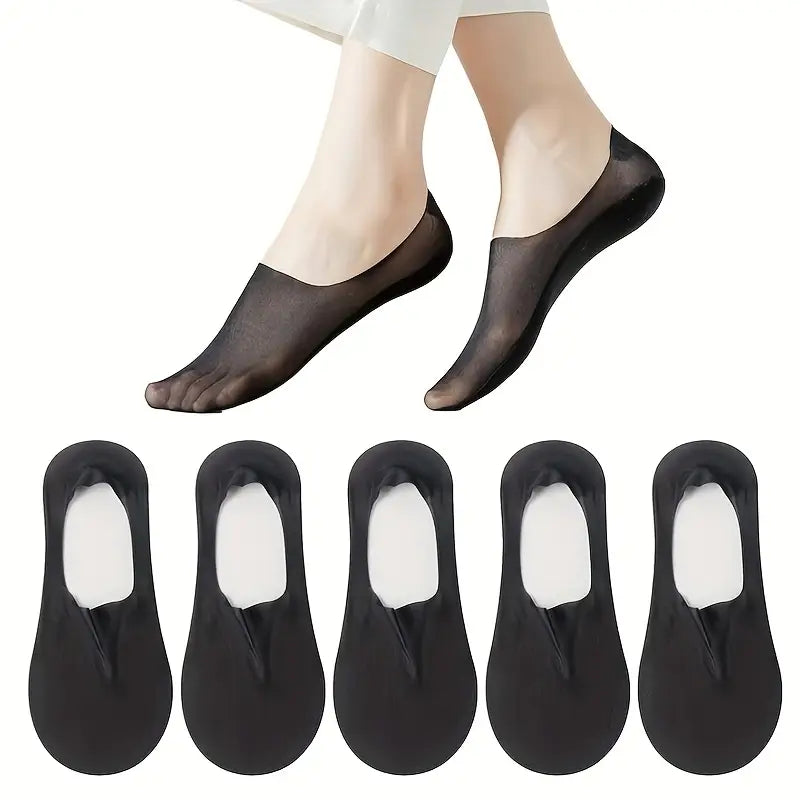 Zachte polyester-elastaan dames enkelsokken, verkoelend en ademend in pastelkleuren.