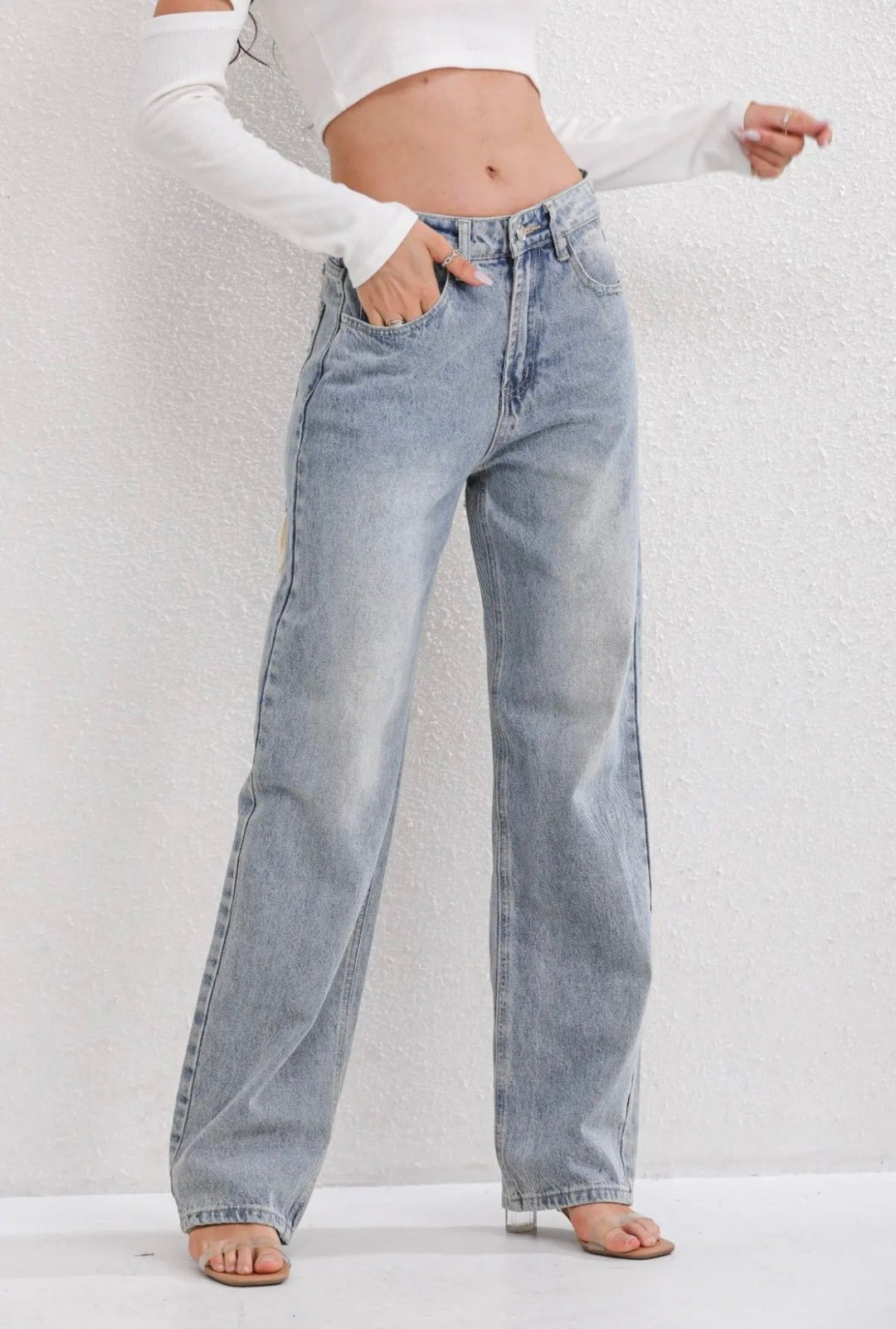 Comfortabele vintage spijkerbroek voor dames, met stijlvolle ripped details.