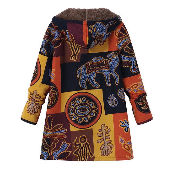 Vintage warme dames winterjas, comfortabel en stijlvol. Nieuwe mode bovenkleding met zachte voering.