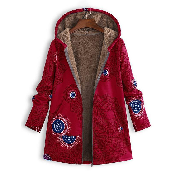 Nieuw: comfortabele warme vintage dames winterjas. Stijlvolle bovenkleding met zachte voering.