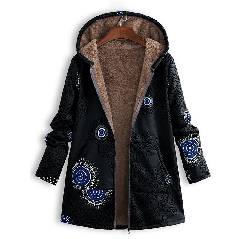 Elegante vintage dames winterjas, warm en modieus. Comfortabele bovenkleding met zachte voering.