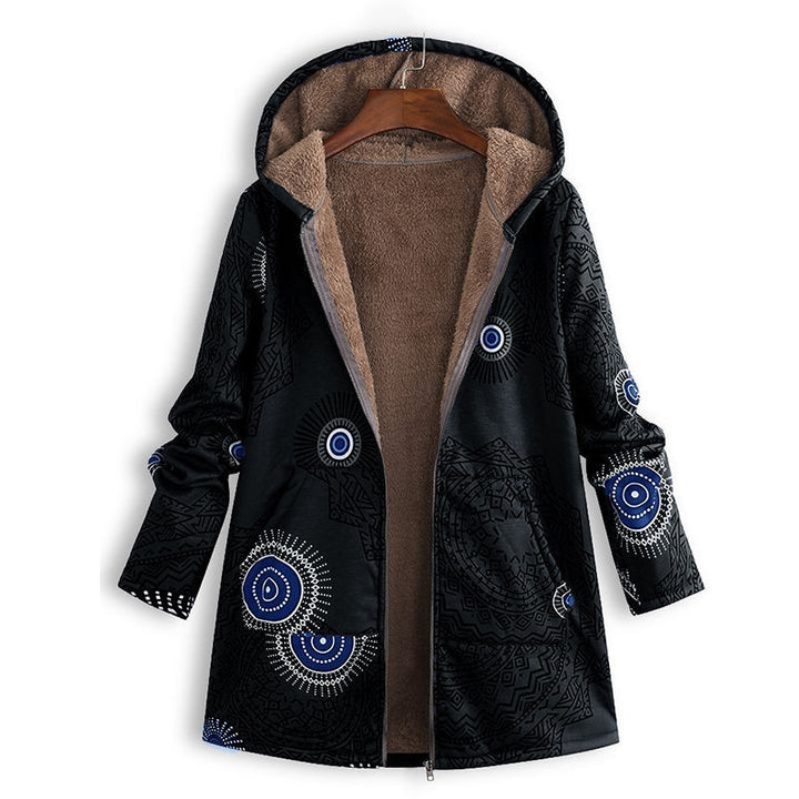 Elegante vintage dames winterjas, warm en modieus. Comfortabele bovenkleding met zachte voering.