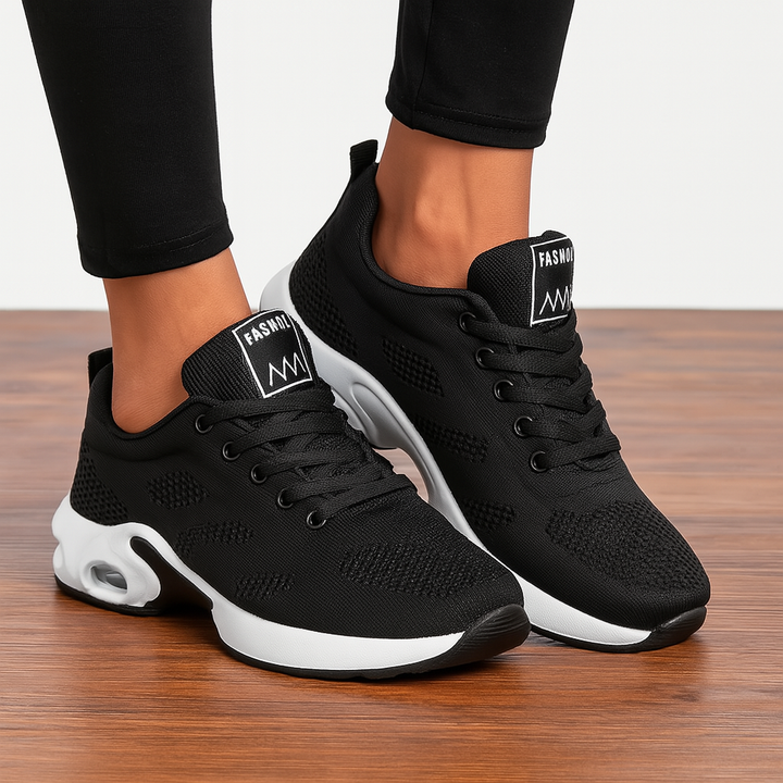 Comfortabele wandel schoenen: Stevige veterschoenen voor dames, ideaal voor werk en wandelen in alle seizoenen.