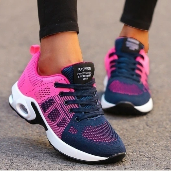 Ademende dames veterschoenen: Ideaal voor lange dagen, deze comfortabele wandel- en werkschoenen bieden goede steun.