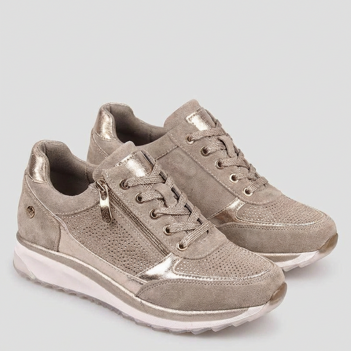Hoogwaardige dames wandelschoenen voor dagelijks gebruik, comfortabel, orthopedisch, met stevige voetondersteuning.