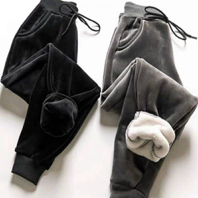 Dames warme pluchebroek, ultiem comfort en zacht voor koude winterdagen.